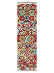 Maimana Afghanistan Kilim Runner Rug - 293 x 83 cm