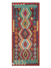 Maimana Afghanistan Kilim Runner Rug - 193 x 84 cm
