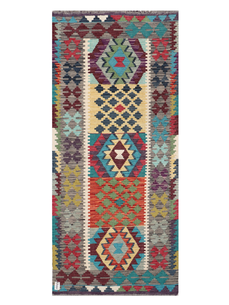 Maimana Afghanistan Kilim Runner Rug - 192 x 85 cm