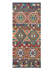 Maimana Afghanistan Kilim Runner Rug - 199 x 85 cm