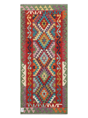 Maimana Afghanistan Kilim Runner Rug - 195 x 84 cm