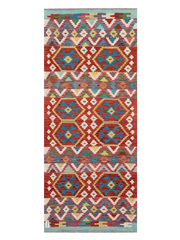Maimana Afghanistan Kilim Runner Rug - 198 x 82 cm