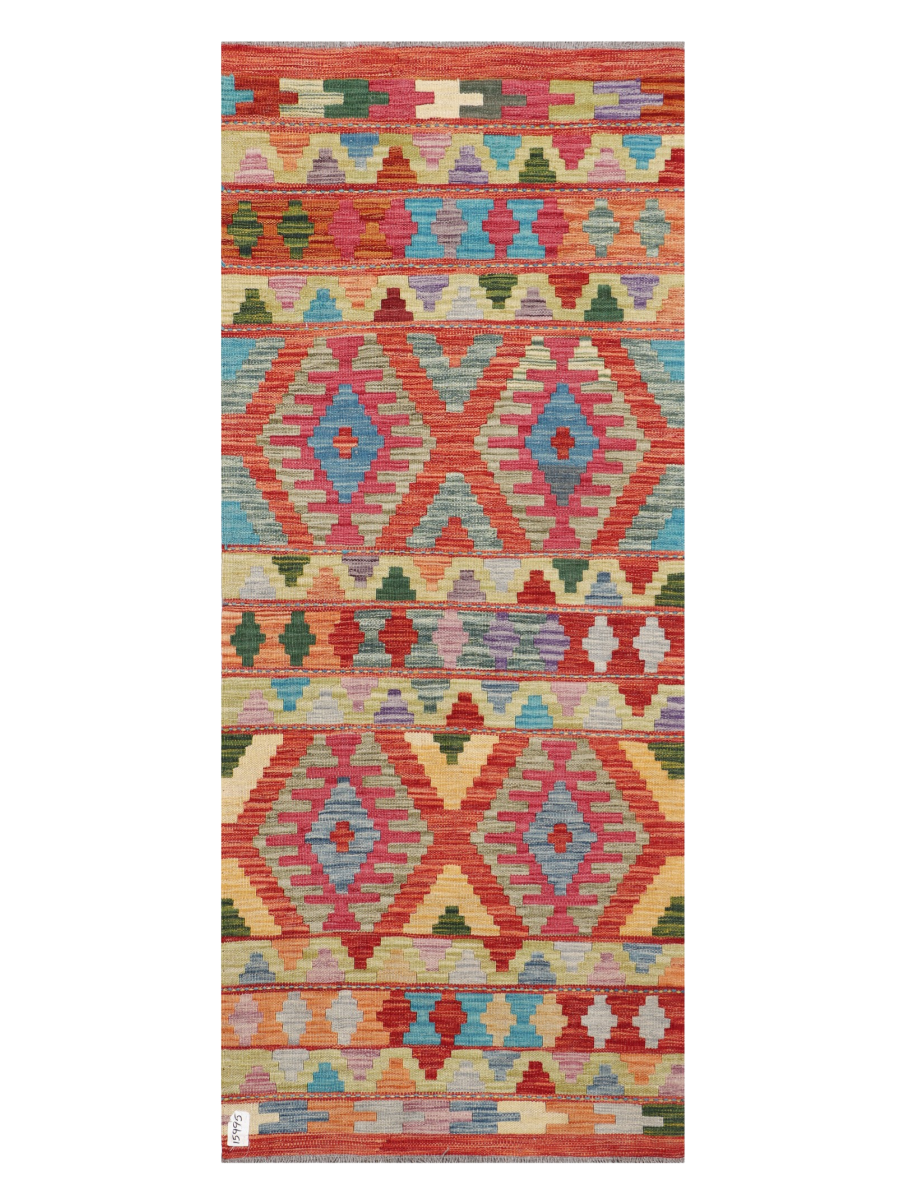 Maimana Afghanistan Kilim Runner Rug - 191 x 79 cm