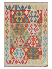 Maimana Afghanistan Kilim Accent Rug - 151 x 101 cm