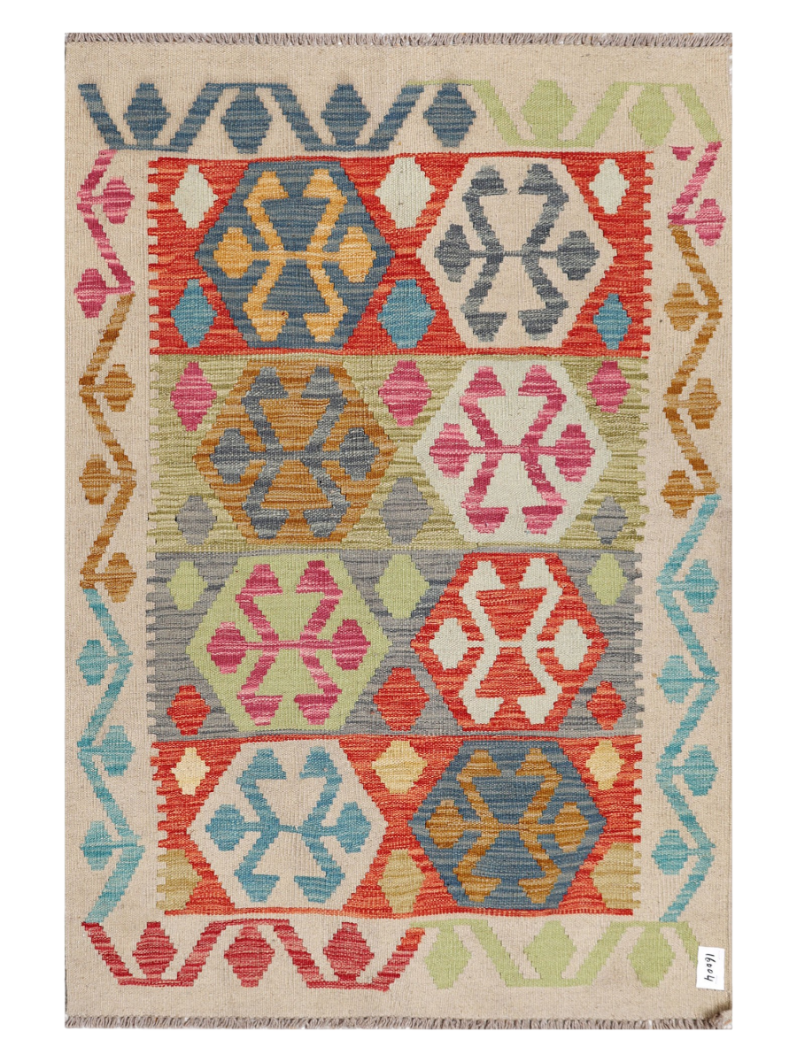 Maimana Afghanistan Kilim Accent Rug - 151 x 101 cm