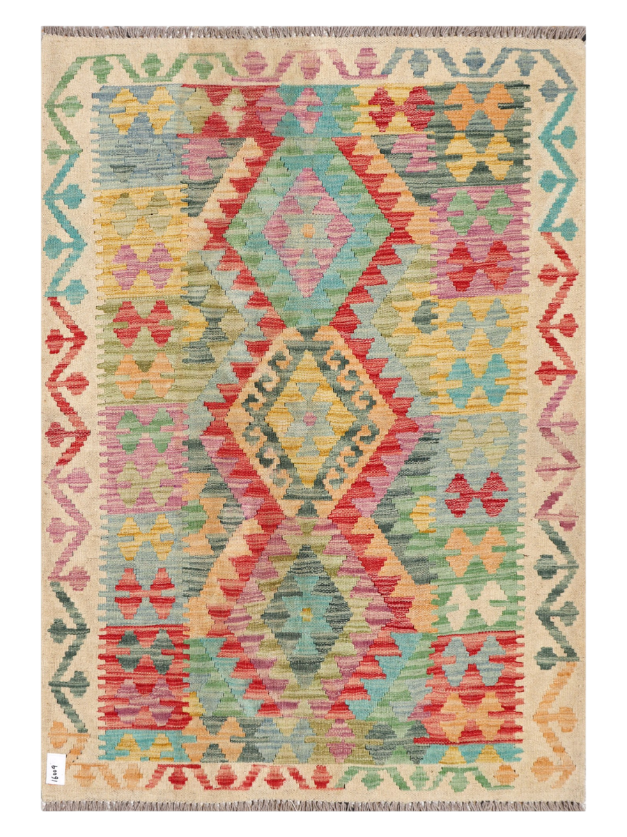 Maimana Afghanistan Kilim Accent Rug - 157 x 109 cm