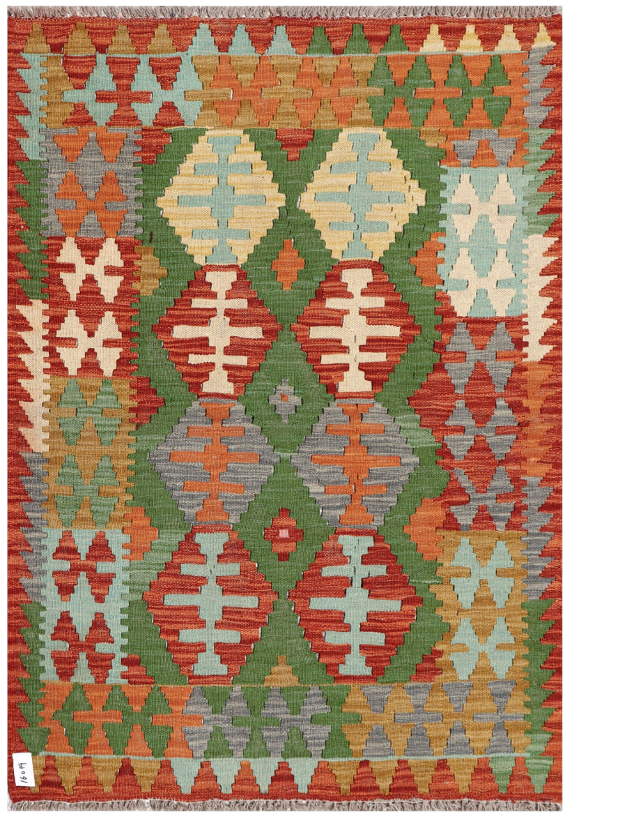 Maimana Afghanistan Kilim Accent Rug - 142 x 98 cm
