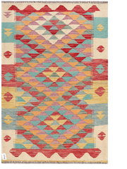 Maimana Afghanistan Kilim Accent Rug - 153 x 100 cm