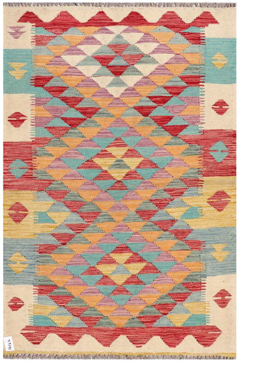 Maimana Afghanistan Kilim Accent Rug - 153 x 100 cm