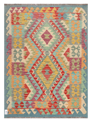 Maimana Afghanistan Kilim Accent Rug - 157 x 114 cm