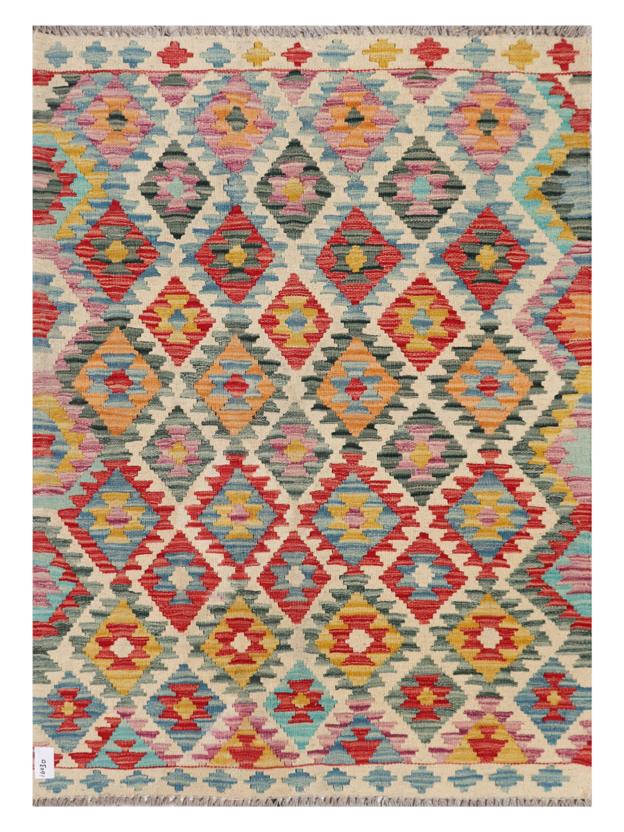 Maimana Afghanistan Kilim Accent Rug - 151 x 108 cm