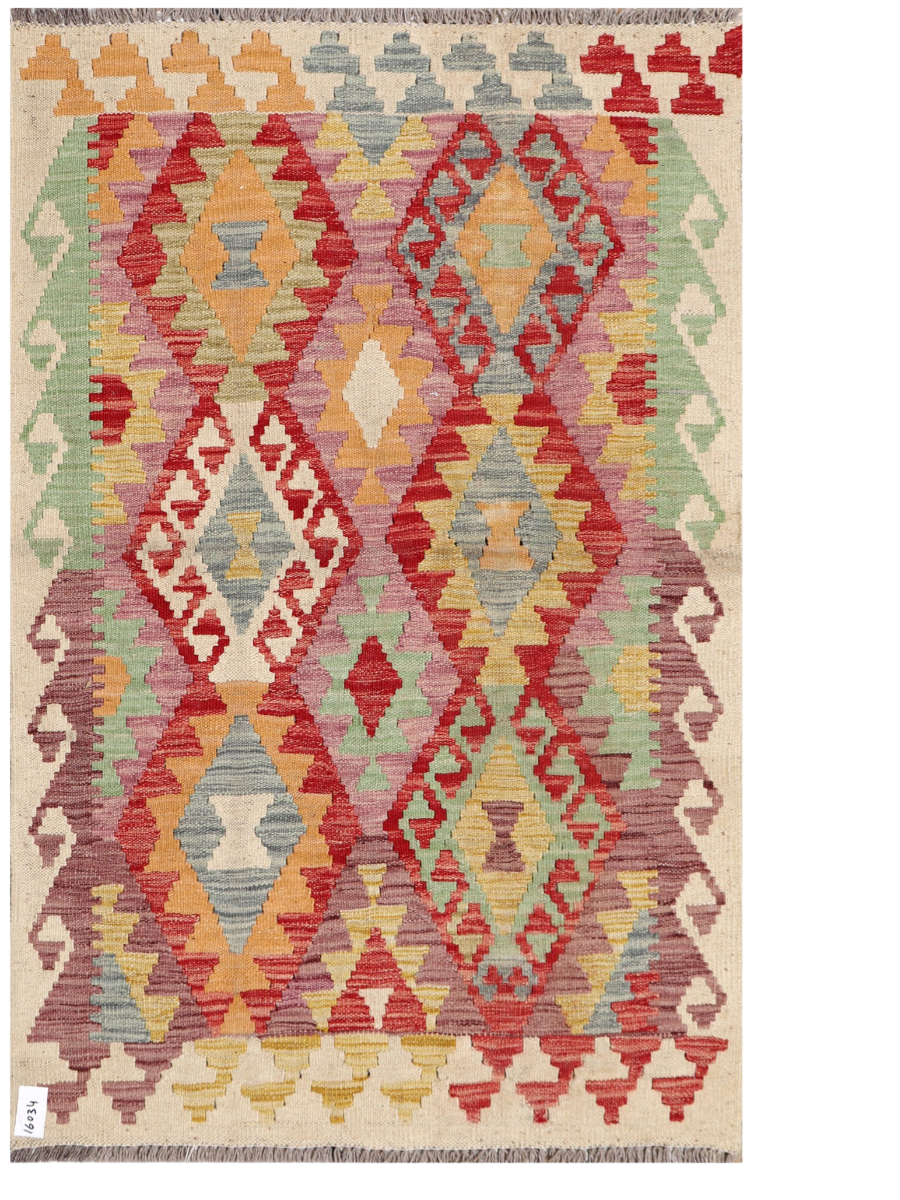 Maimana Afghanistan Kilim Accent Rug - 145 x 92 cm