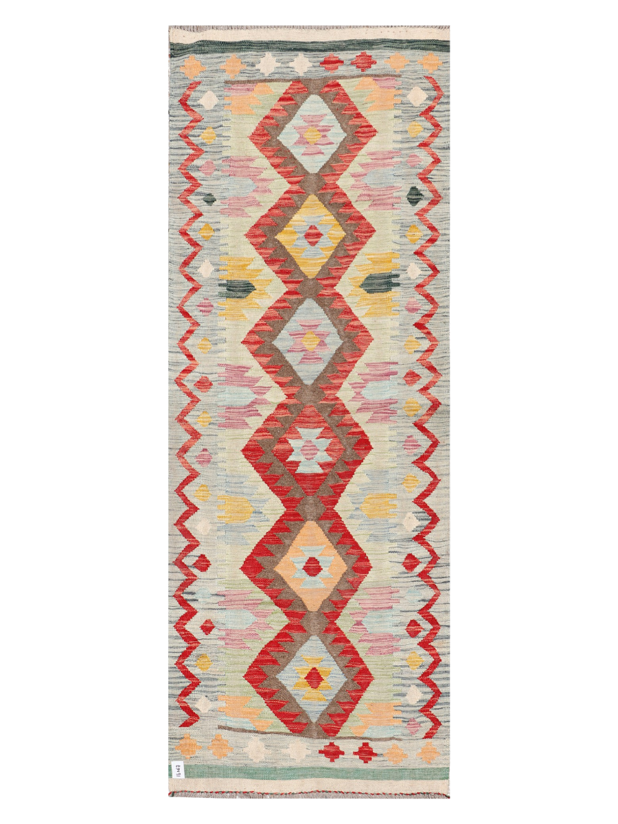 Maimana Afghanistan Kilim Runner Rug - 247 x 90 cm