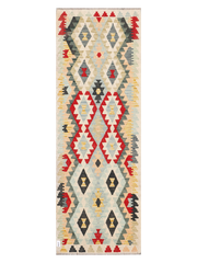 Maimana Afghanistan Kilim Runner Rug - 244 x 84 cm