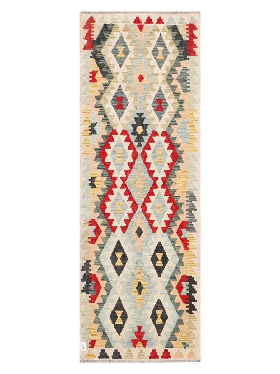 Maimana Afghanistan Kilim Runner Rug - 244 x 84 cm