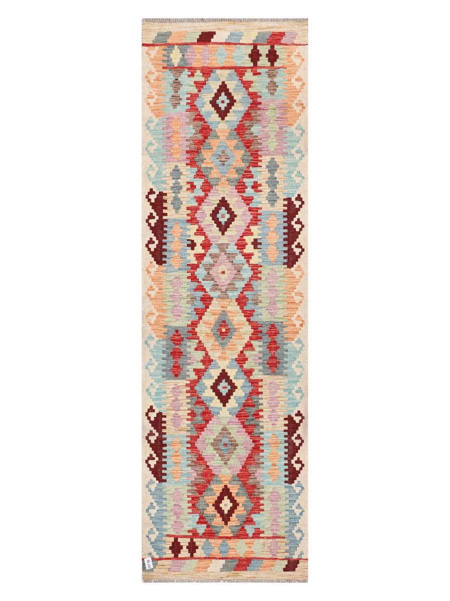 Maimana Afghanistan Kilim Runner Rug - 295 x 87 cm