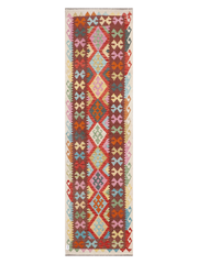 Maimana Afghanistan Kilim Runner Rug - 300 x 82 cm