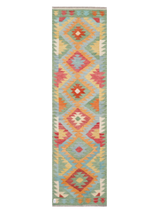 Maimana Afghanistan Kilim Runner Rug - 299 x 82 cm