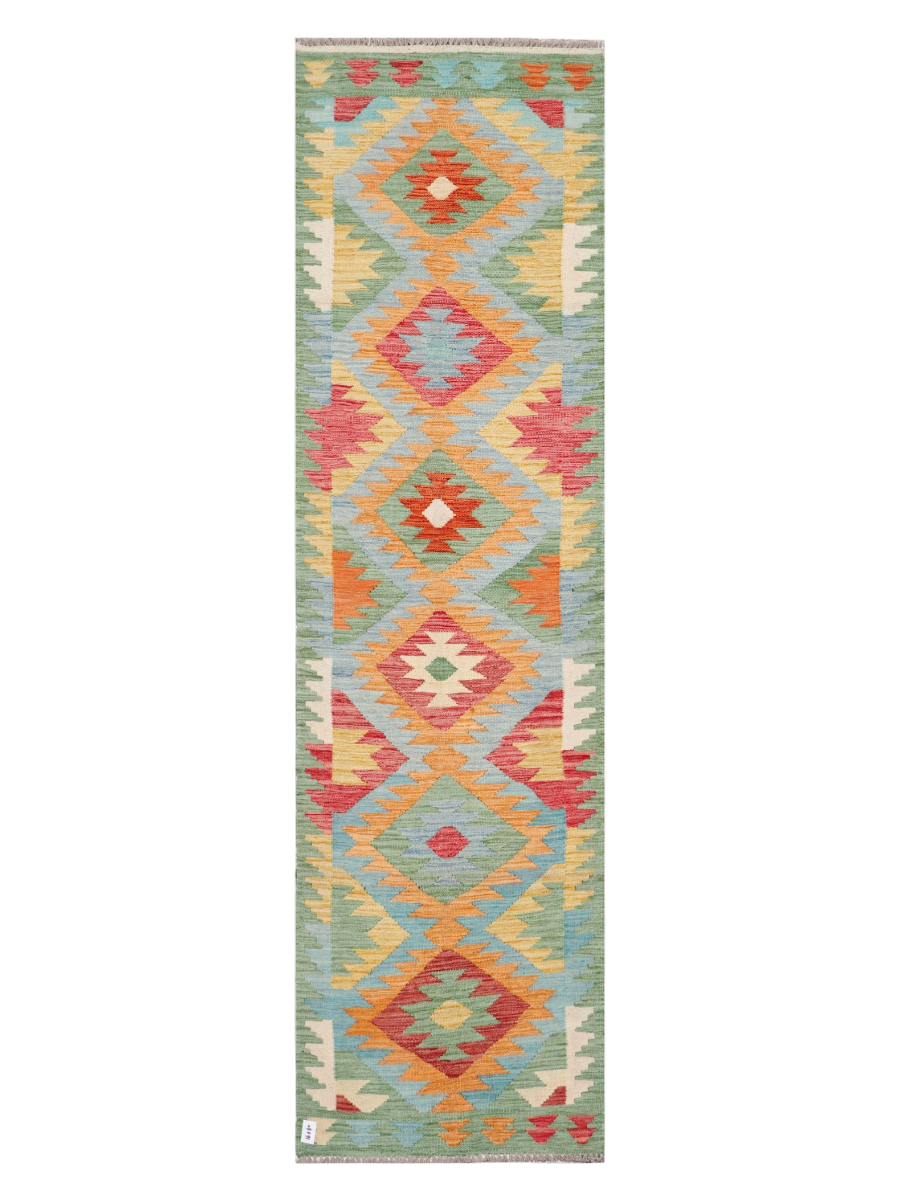 Maimana Afghanistan Kilim Runner Rug - 299 x 82 cm