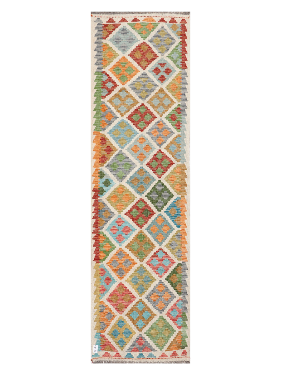 Maimana Afghanistan Kilim Runner Rug - 290 x 82 cm