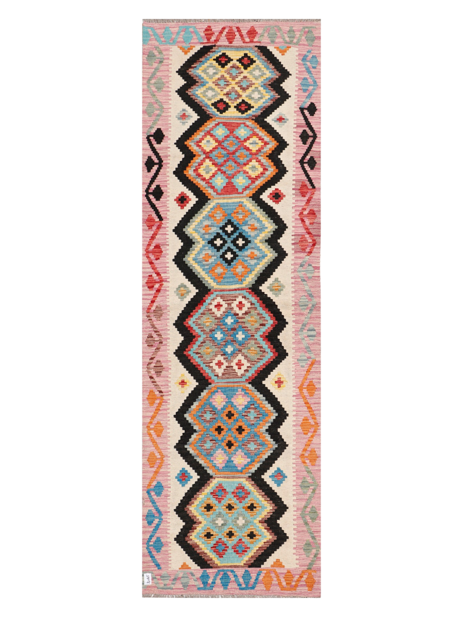 Maimana Afghanistan Kilim Runner Rug - 289 x 89 cm