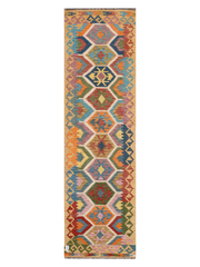 Maimana Afghanistan Kilim Runner Rug - 301 x 86 cm