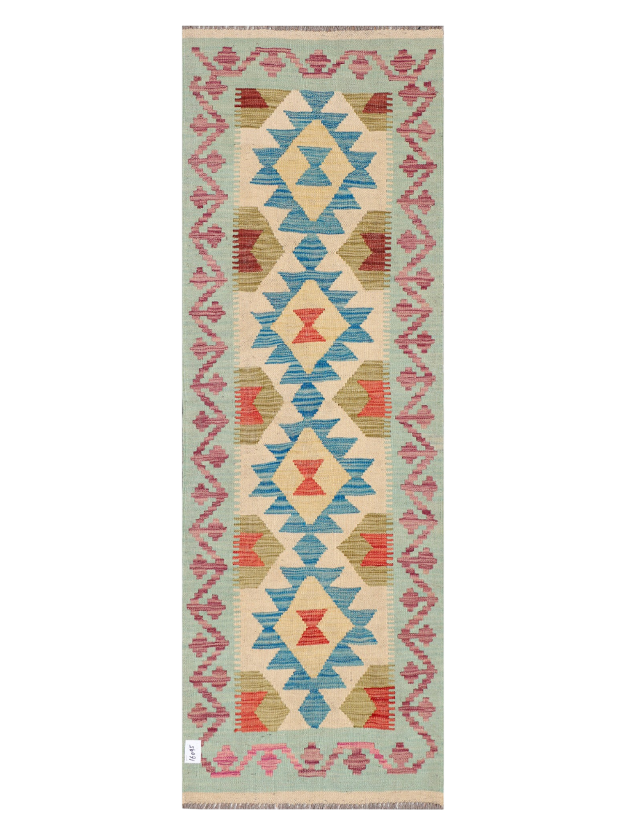 Maimana Afghanistan Kilim Runner Rug - 195 x 65 cm