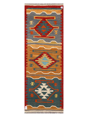Maimana Afghanistan Kilim Runner Rug - 198 x 70 cm