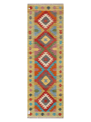 Maimana Afghanistan Kilim Runner Rug - 204 x 65 cm