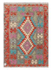 Maimana Afghanistan Kilim Accent Rug - 116 x 80 cm