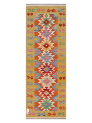 Maimana Afghanistan Kilim Runner Rug - 198 x 69 cm