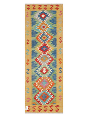 Maimana Afghanistan Kilim Runner Rug - 190 x 66 cm