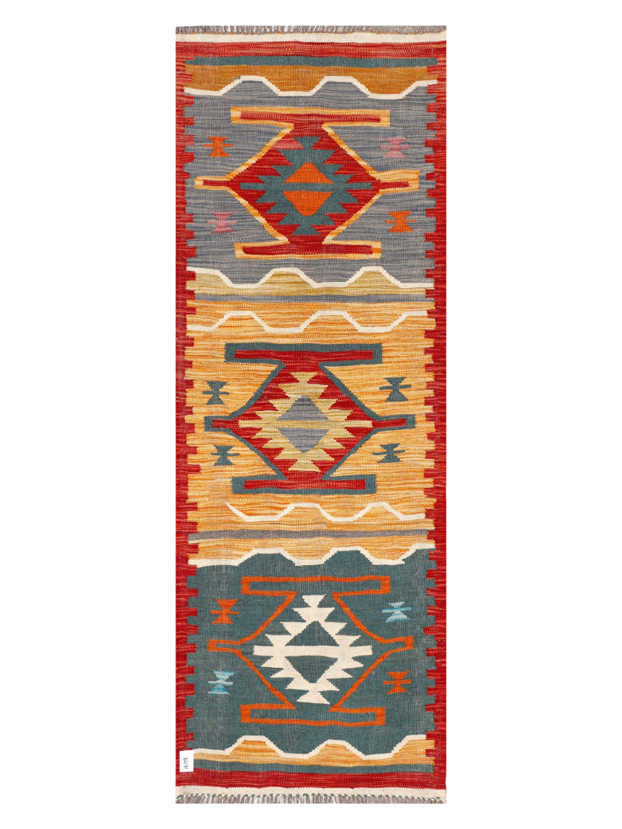 Maimana Afghanistan Kilim Runner Rug - 204 x 71 cm