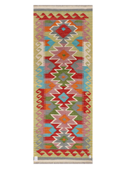Maimana Afghanistan Kilim Runner Rug - 192 x 72 cm