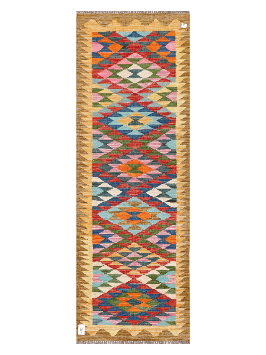 Maimana Afghanistan Kilim Runner Rug - 194 x 66 cm
