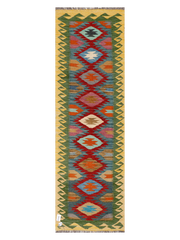 Maimana Afghanistan Kilim Runner Rug - 212 x 65 cm