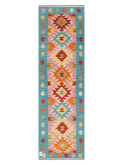 Maimana Afghanistan Kilim Runner Rug - 208 x 62 cm