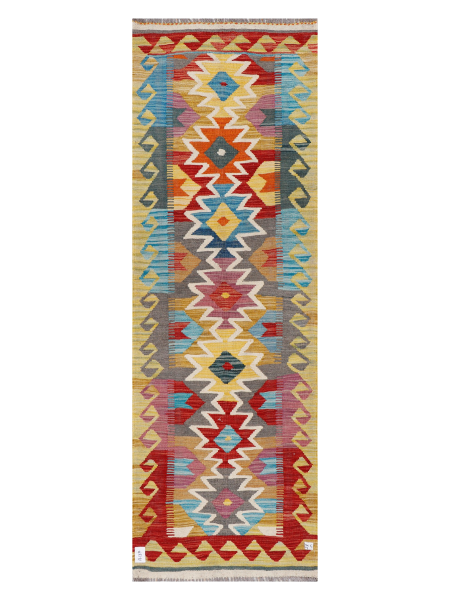 Maimana Afghanistan Kilim Runner Rug - 207 x 68 cm