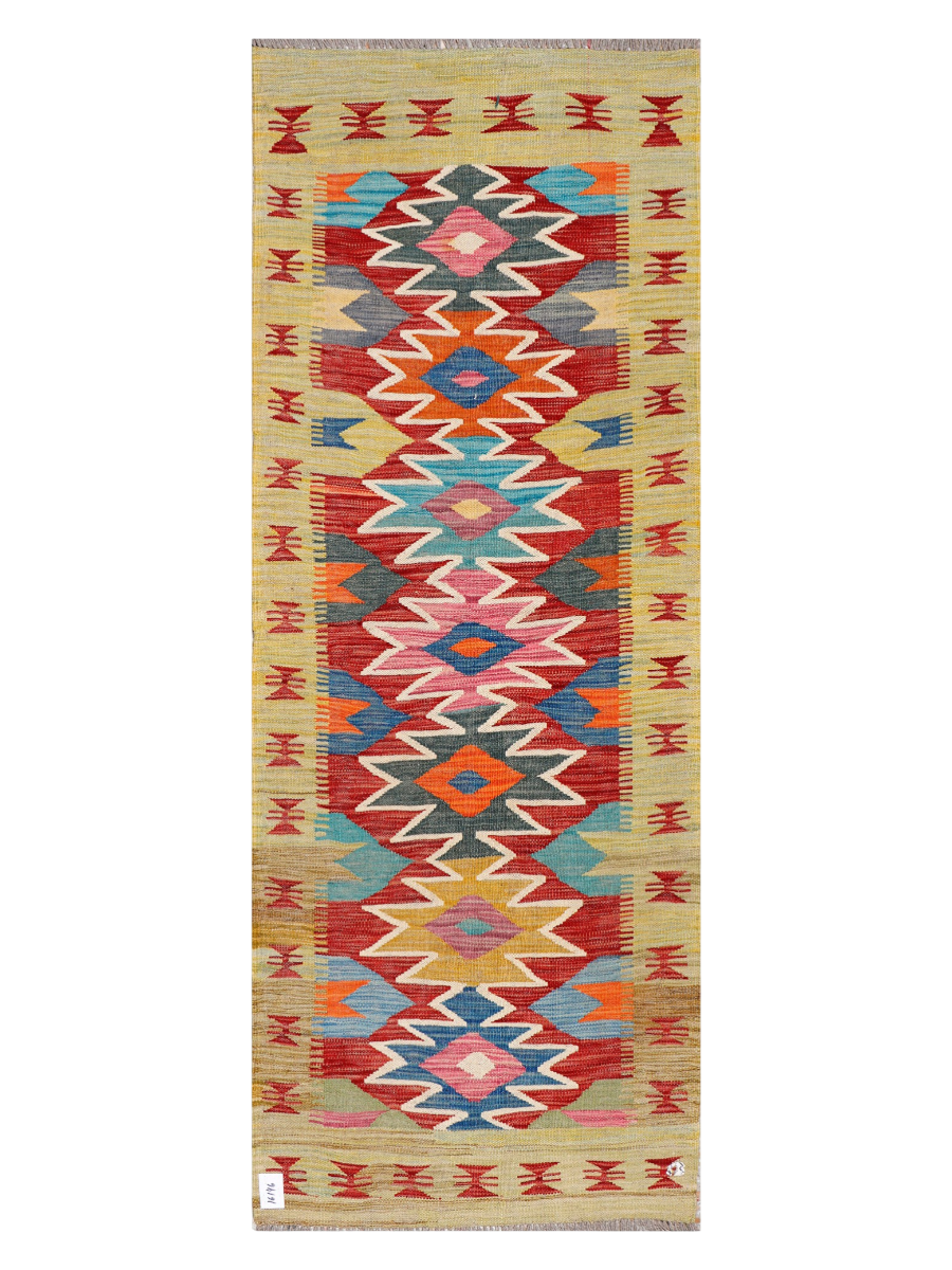 Maimana Afghanistan Kilim Runner Rug - 194 x 73 cm