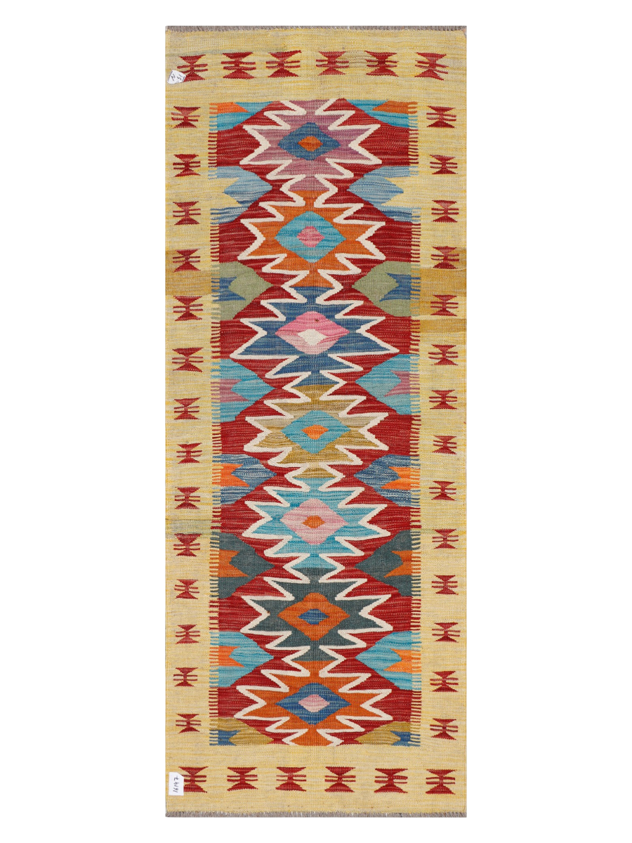 Maimana Afghanistan Kilim Runner Rug - 192 x 73 cm