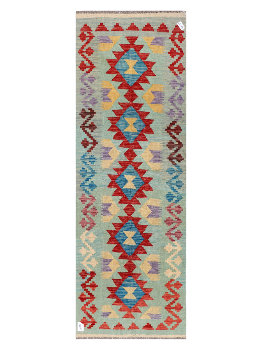 Maimana Afghanistan Kilim Runner Rug - 205 x 69 cm