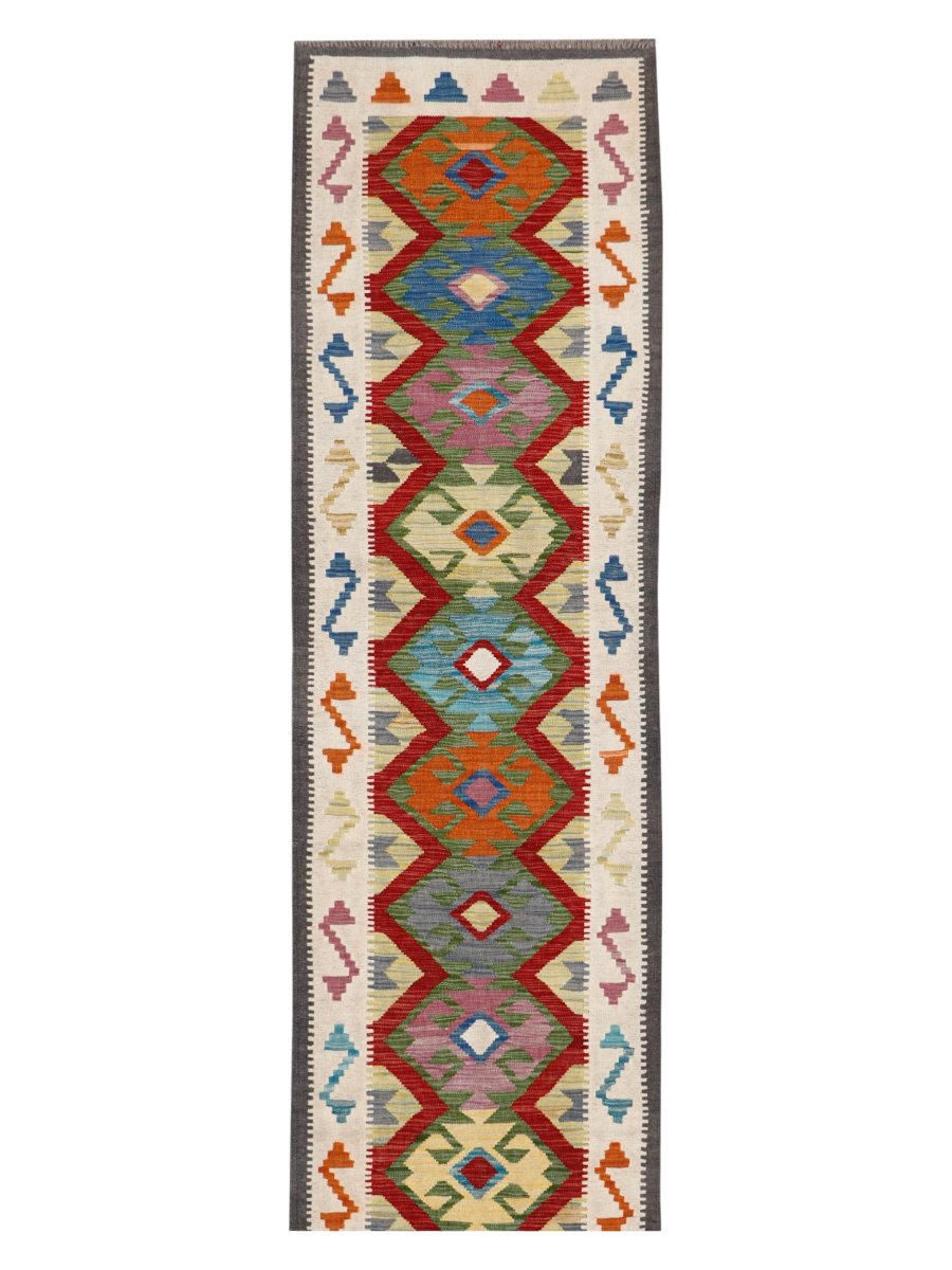 Maimana Afghanistan Kilim Runner Rug - 492 x 81 cm