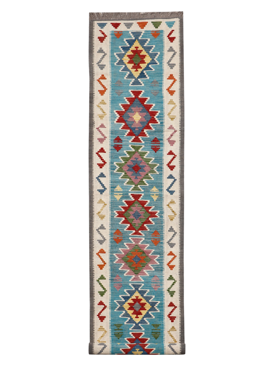 Maimana Afghanistan Kilim Runner Rug - 484 x 81 cm