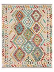 Maimana Afghanistan Kilim Accent Rug - 192 x 153 cm