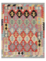 Maimana Afghanistan Kilim Accent Rug - 187 x 145 cm