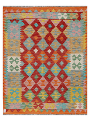 Maimana Afghanistan Kilim Accent Rug - 190 x 148 cm
