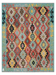 Maimana Afghanistan Kilim Accent Rug - 204 x 155 cm
