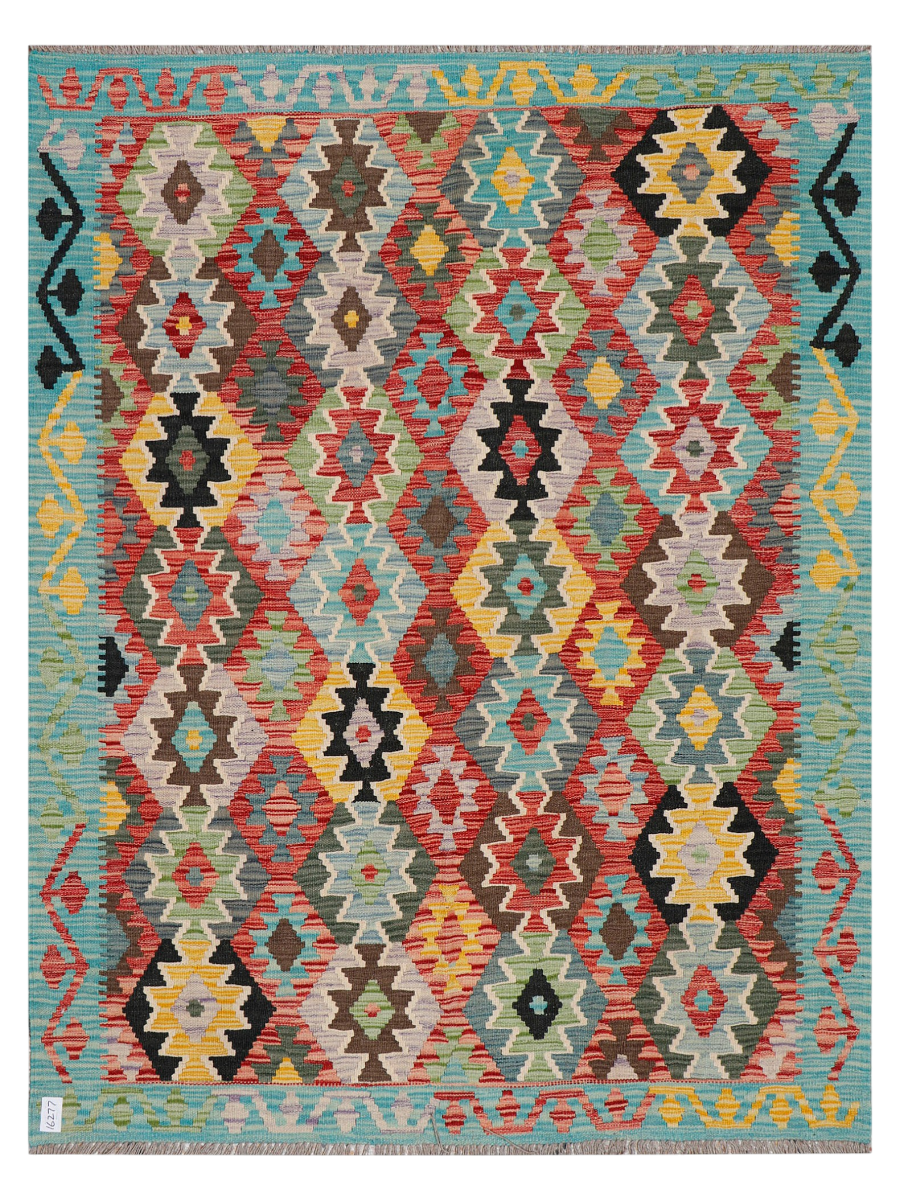 Maimana Afghanistan Kilim Accent Rug - 204 x 155 cm