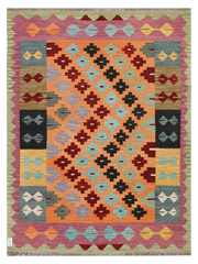Maimana Afghanistan Kilim Accent Rug - 198 x 147 cm