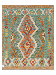 Maimana Afghanistan Kilim Accent Rug - 193 x 156 cm
